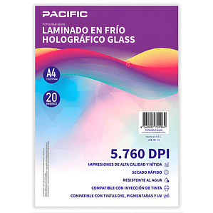 Laminado Frio Holografico 20 Unidades Glass A4 - PS