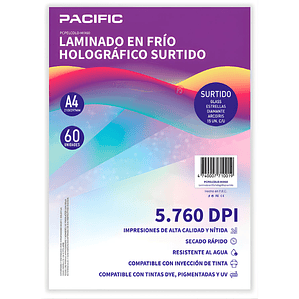 Laminado Frio Holografico 60 Hojas Surtido A4 - PS