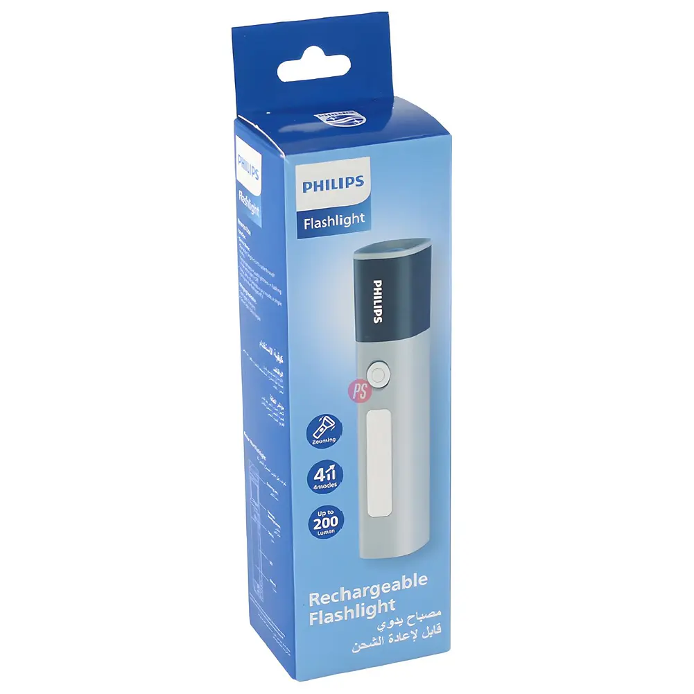 Linterna LED Philips 10W Recargable Zoom 150m 4 Modos - PS 3