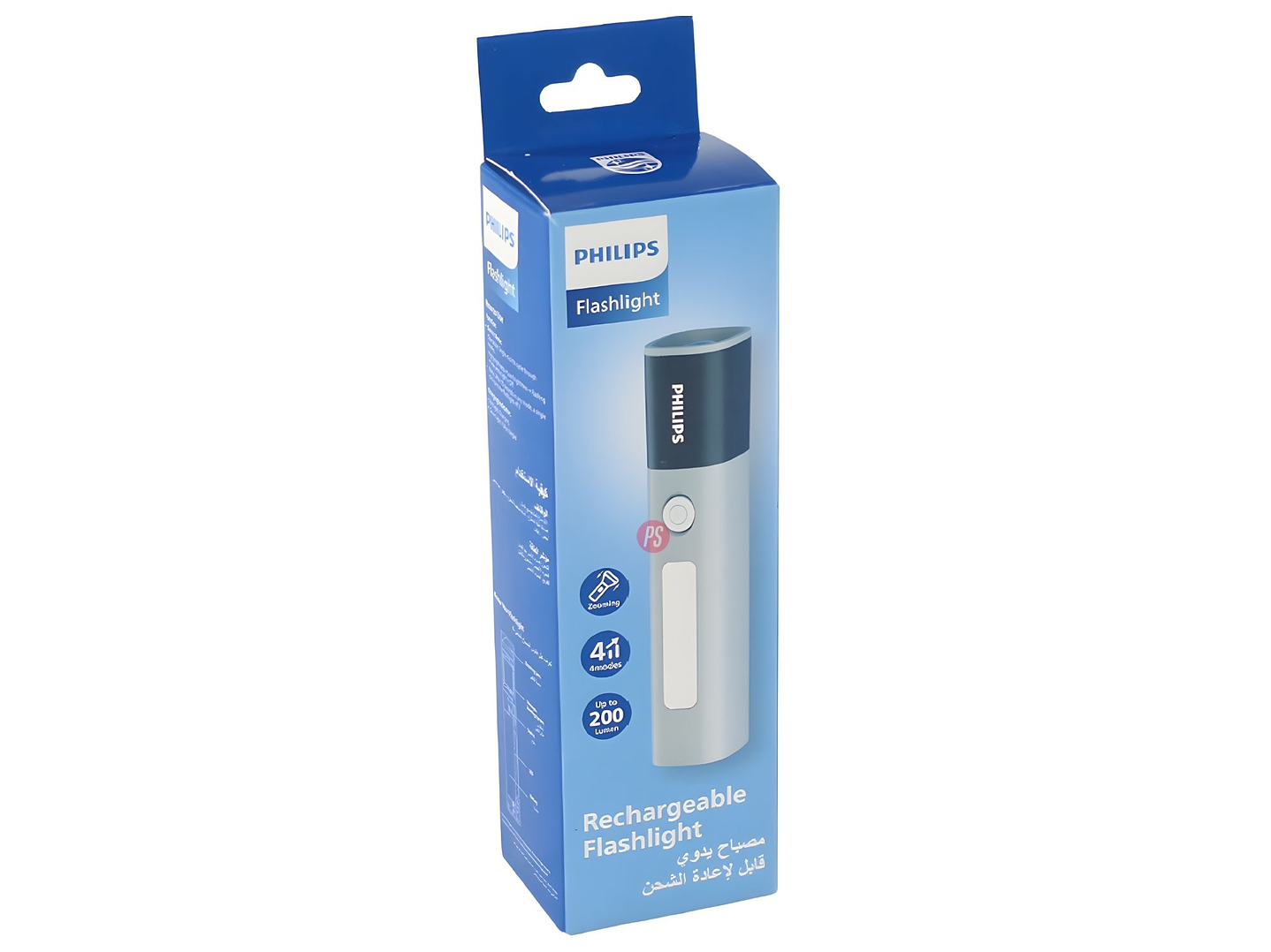 Linterna LED Philips 10W Recargable Zoom 150m 4 Modos - PS 3