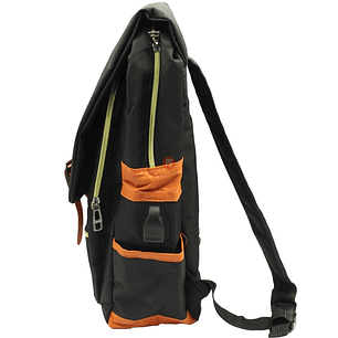 Mochila Negra Bolso Cruzado Viaje Outdoor Comoda - PS