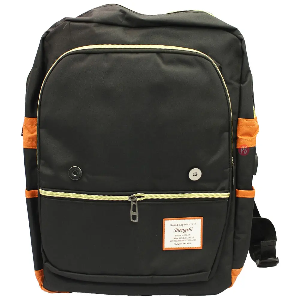 Mochila Negra Bolso Cruzado Viaje Outdoor Comoda - PS 1
