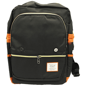 Mochila Negra Bolso Cruzado Viaje Outdoor Comoda - PS