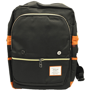 Mochila Negra Bolso Cruzado Viaje Outdoor Comoda - PS