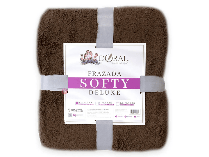 Frazada Softy Lisa 1.5 Plazas Hipertermica Tonos Oscuros - PS 3