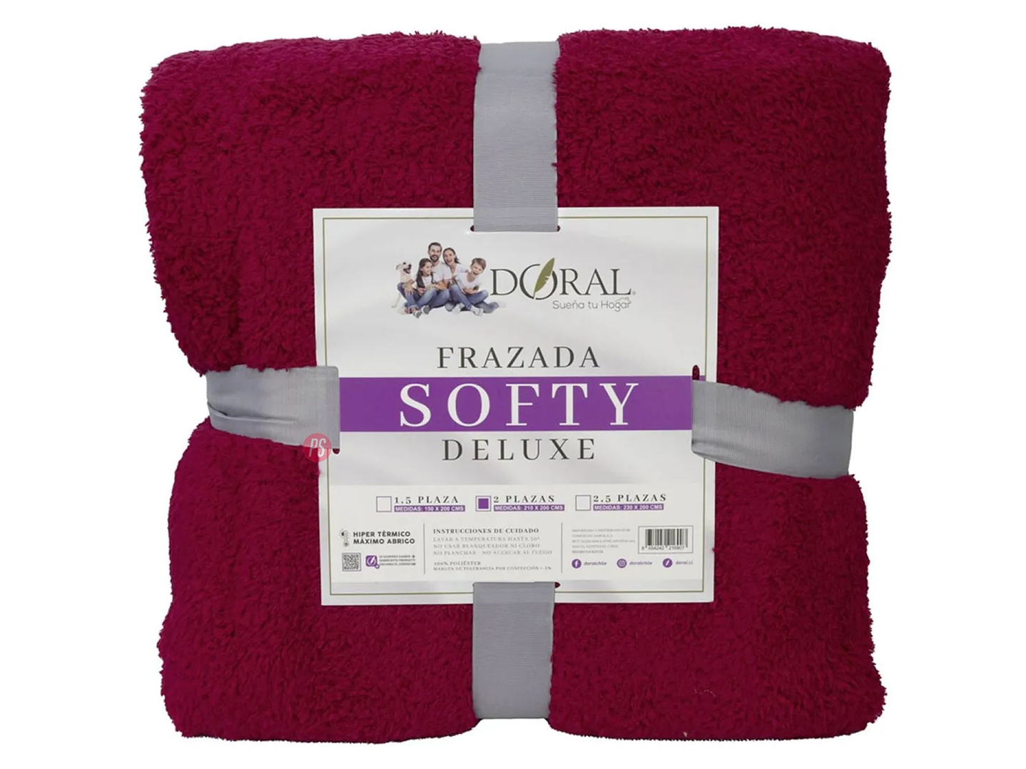 Frazada Softy Lisa 1.5 Plazas Hipertermica Tonos Oscuros - PS 1