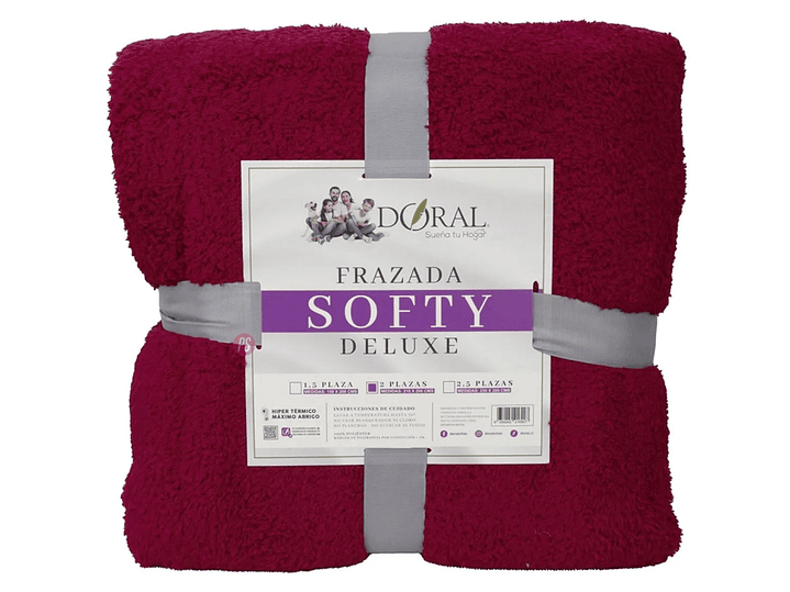 Frazada Softy Lisa 1.5 Plazas Hipertermica Tonos Oscuros - PS 1