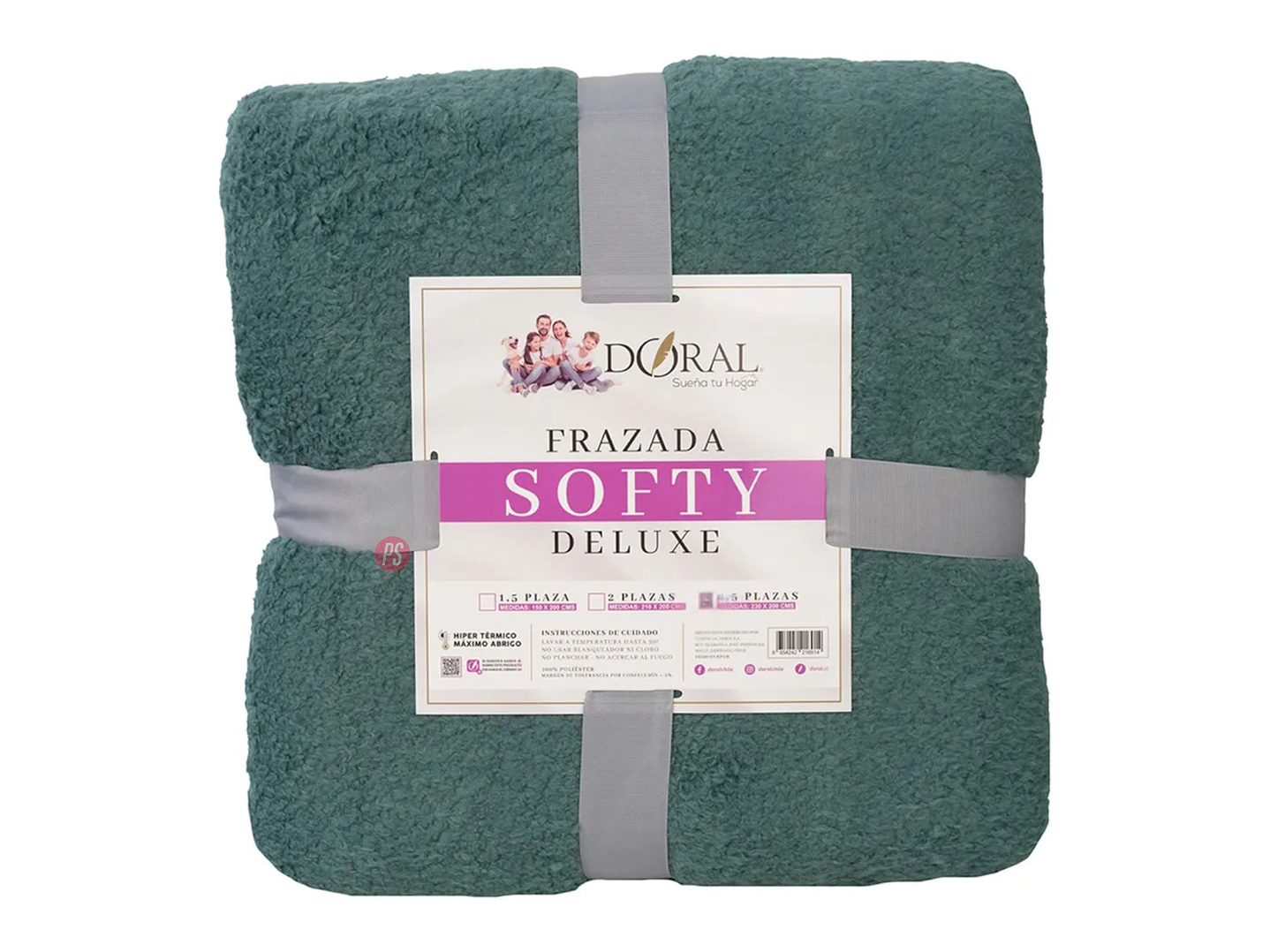 Frazada Softy Lisa 2 Plazas Hipertermica Tonos Oscuros - PS 1