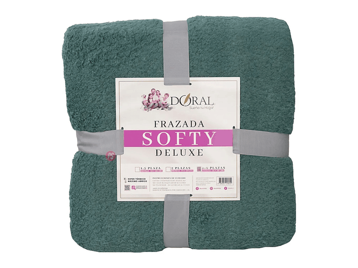 Frazada Softy Lisa 2 Plazas Hipertermica Tonos Oscuros - PS 1