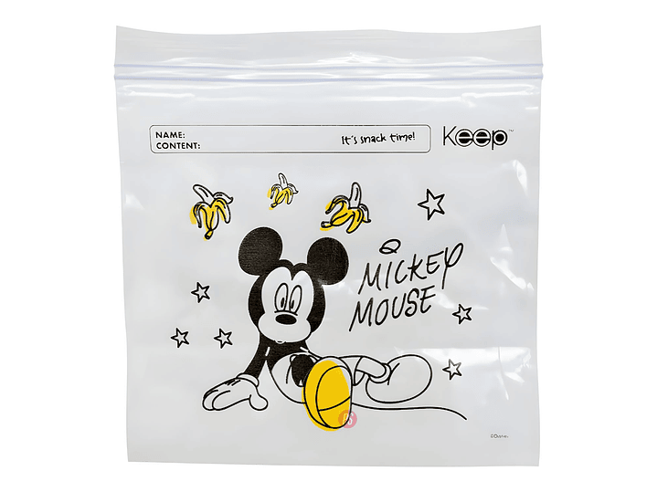 Bolsas Sandwich Mickey 40 Unidades Cierre Hermetico - PS 2