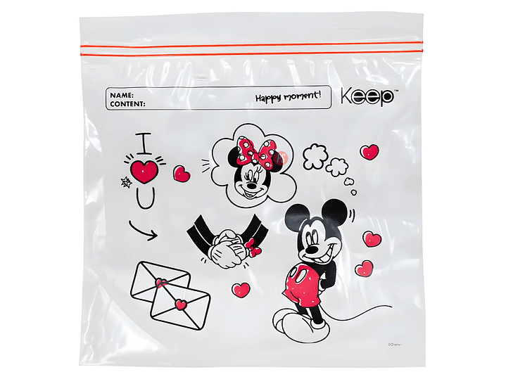 Bolsas Sandwich Minnie 40 Unidades Cierre Hermetico - PS 2