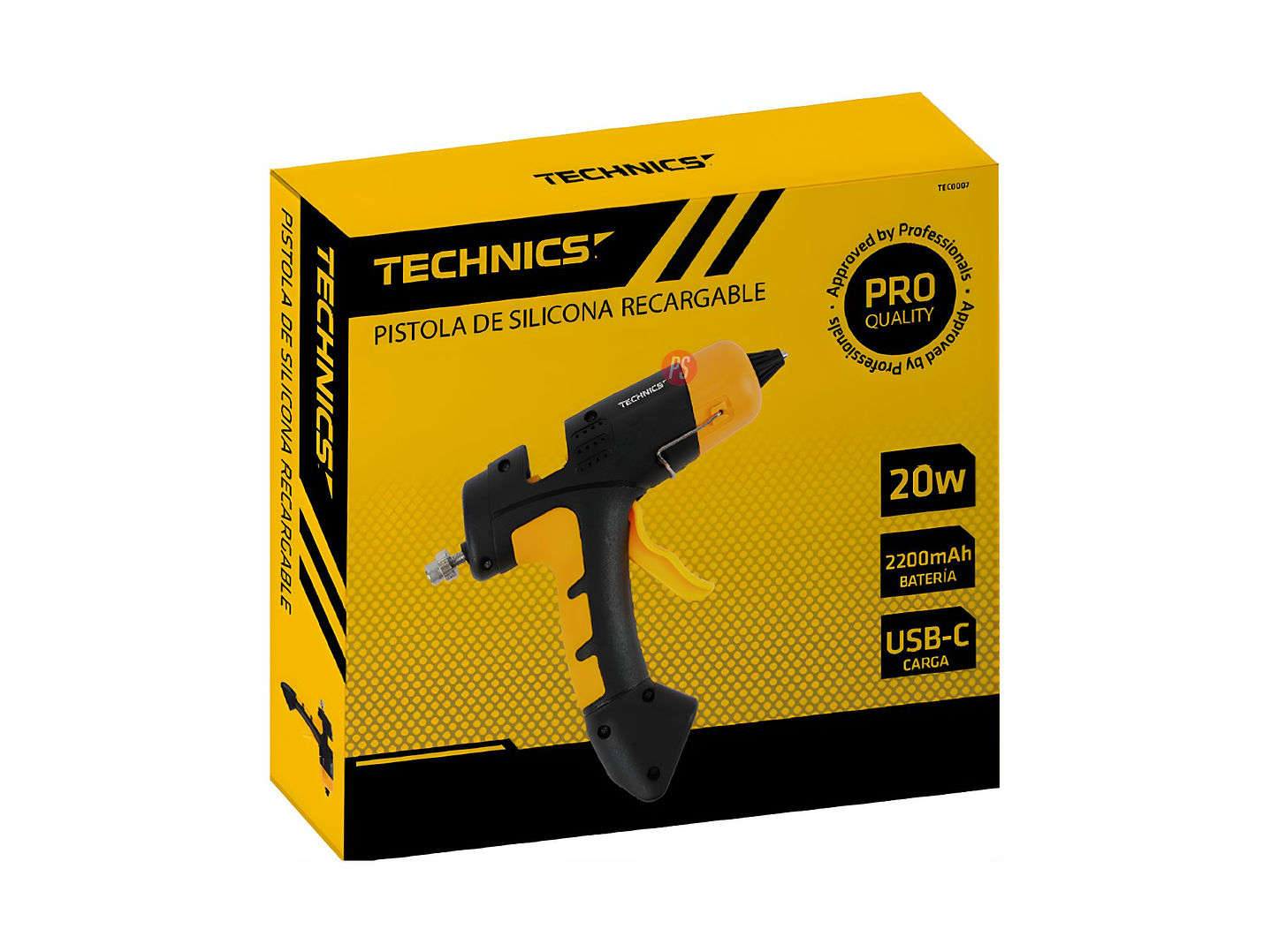 Pistola Silicona Technics Recargable 20W USB-C - PS 3