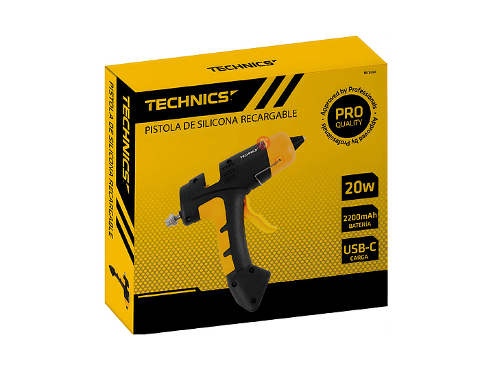 Pistola Silicona Technics Recargable 20W USB-C - PS 3