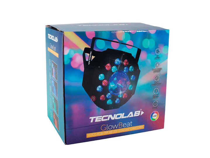 Foco PAR LED 18 RGB Giratorio 60W con Control DMX - PS 5