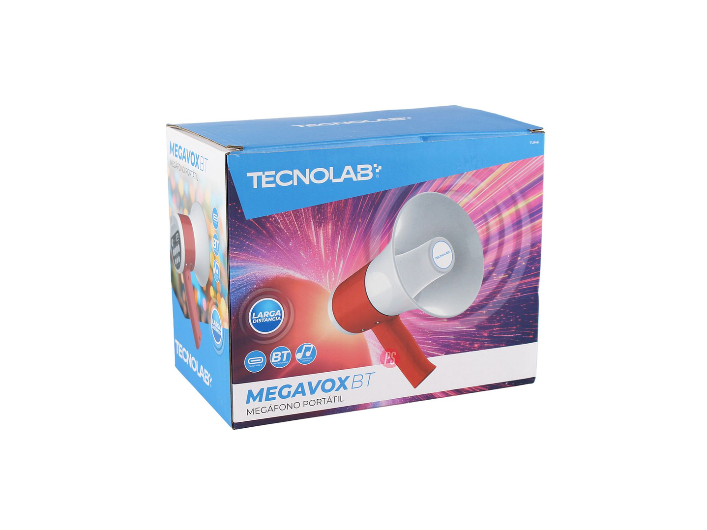 Megafono Portatil 35W Bluetooth USB-C Alcance 300m - PS 5
