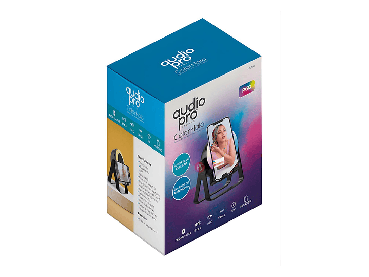 Parlante Bluetooth RGB 8W con Soporte Celular - PS 2