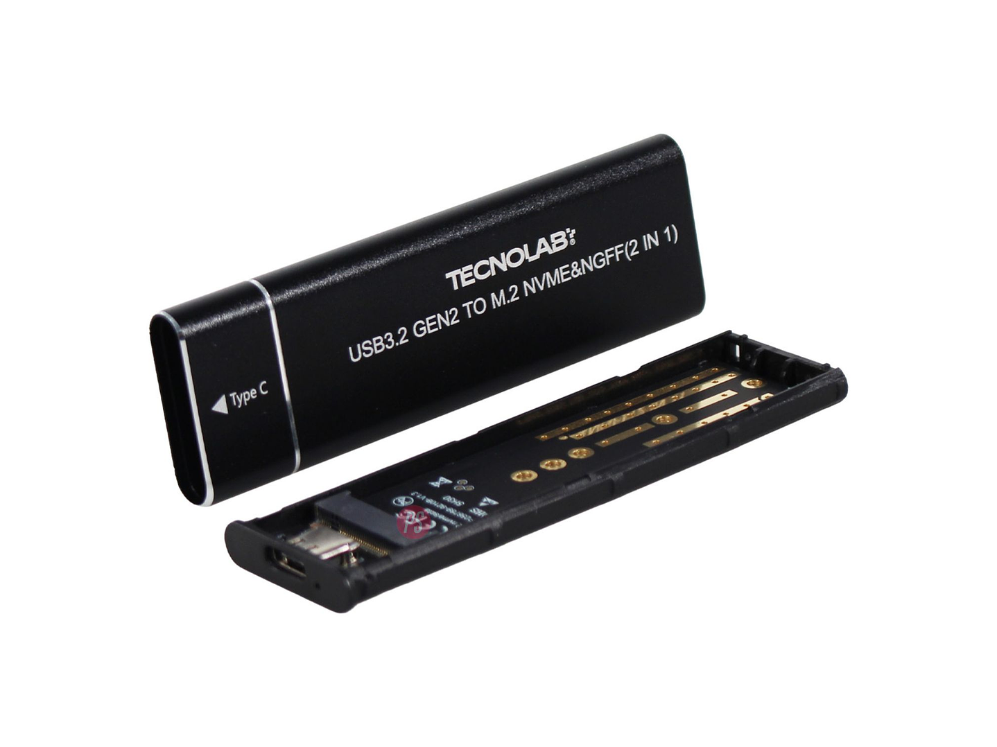 Cofre SSD M.2 NVMe 2.5 Pulgadas USB-C 3.1 Dual 10Gbps - PS 3