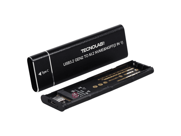 Cofre SSD M.2 NVMe 2.5 Pulgadas USB-C 3.1 Dual 10Gbps - PS 3