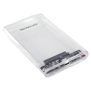 Cofre Disco Duro 2.5 Pulgadas USB-C 5Gbps Transparente - PS