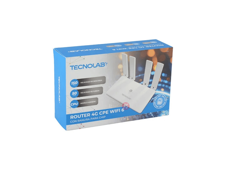 Router 4G CPE WiFi 6 con Ranura Chip 150Mbps LTE - PS 5