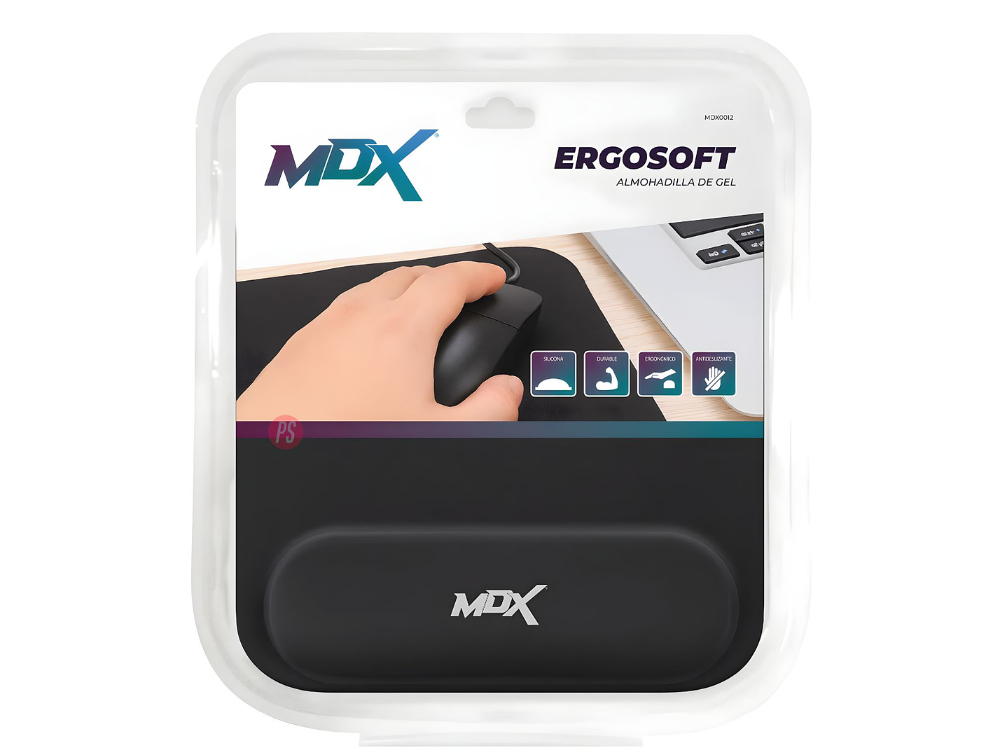 Mousepad Ergonomico Gel Antideslizante con Apoyo - PS 1