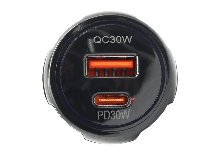 Cargador Auto 60W USB-A + Tipo C Carga Rapida 12V - PS 3