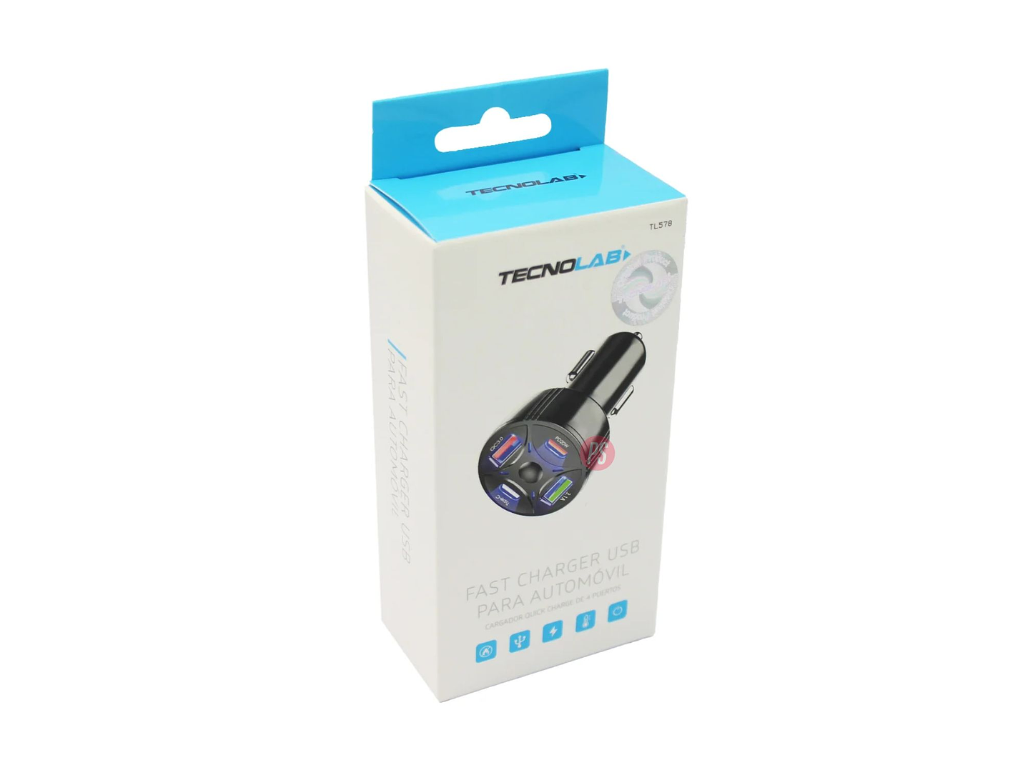 Cargador Auto PD QC USB-A + Tipo C 3.1A 2 Puertos - PS 4