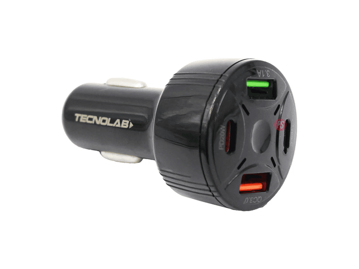 Cargador Auto PD QC USB-A + Tipo C 3.1A 2 Puertos - PS 3