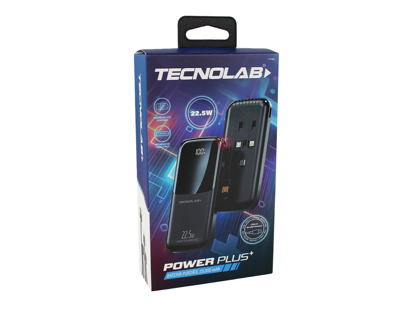 Power Bank 25000mAh 22.5W con 4 Cables Carga Rápida - PS 5