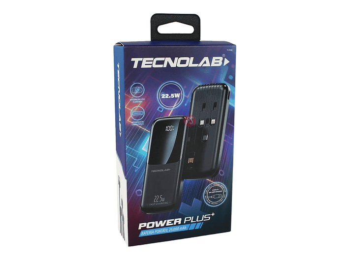 Power Bank 25000mAh 22.5W con 4 Cables Carga Rápida - PS 5