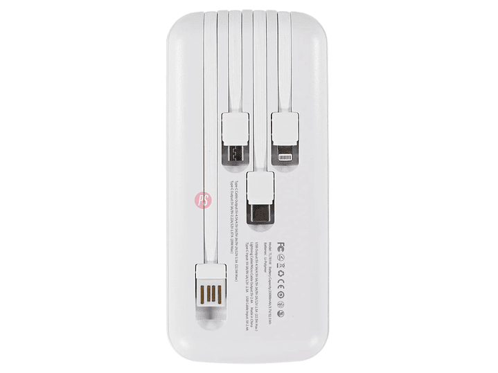 Power Bank 25000mAh 22.5W con 4 Cables Carga Rápida - PS 7