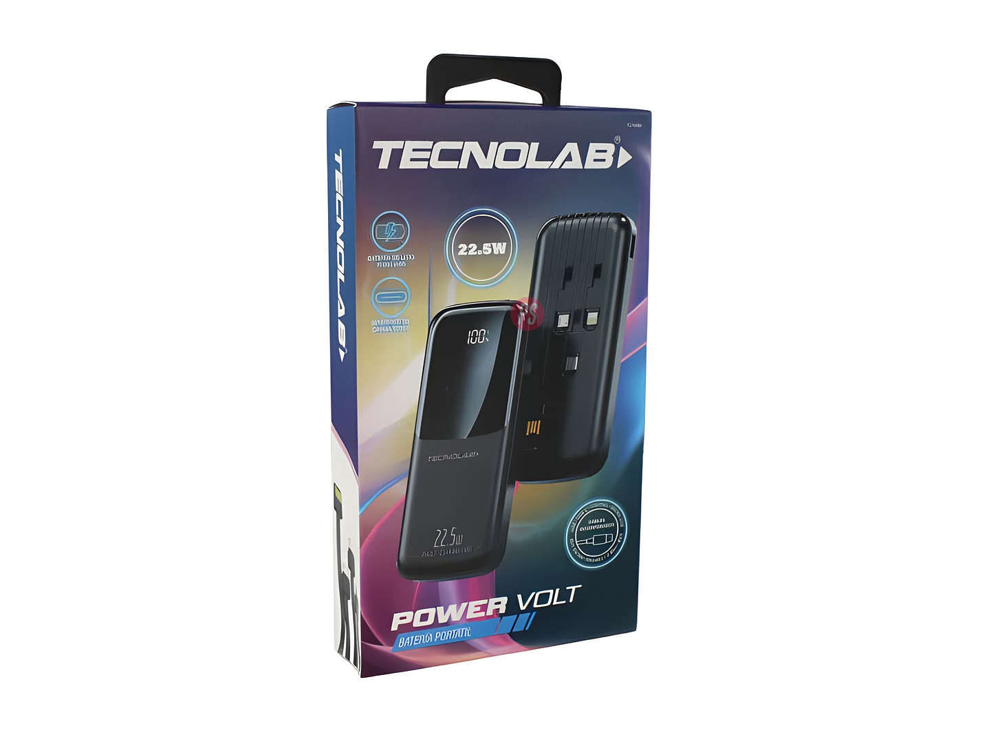 Power Bank 15000mAh 22.5W con 4 Cables Integrados - PS 10