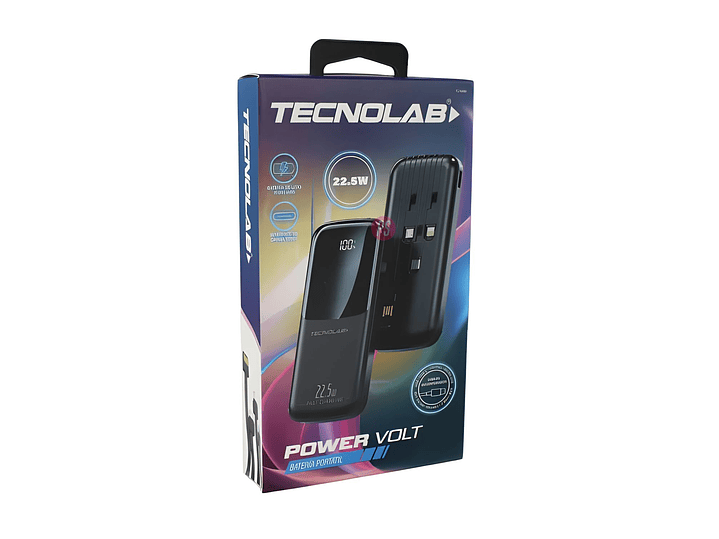 Power Bank 15000mAh 22.5W con 4 Cables Integrados - PS 10