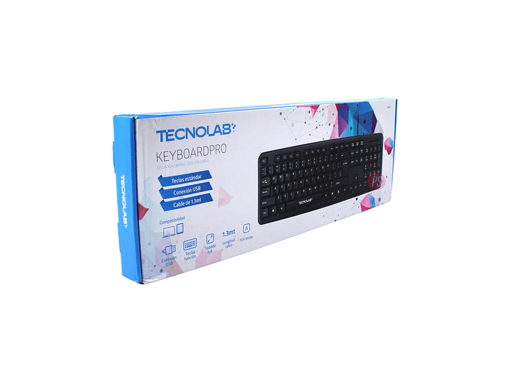 Teclado Alambrico USB Full Size 104 Teclas Estandar - PS 3