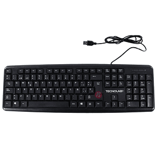 Teclado Alambrico USB Full Size 104 Teclas Estandar - PS