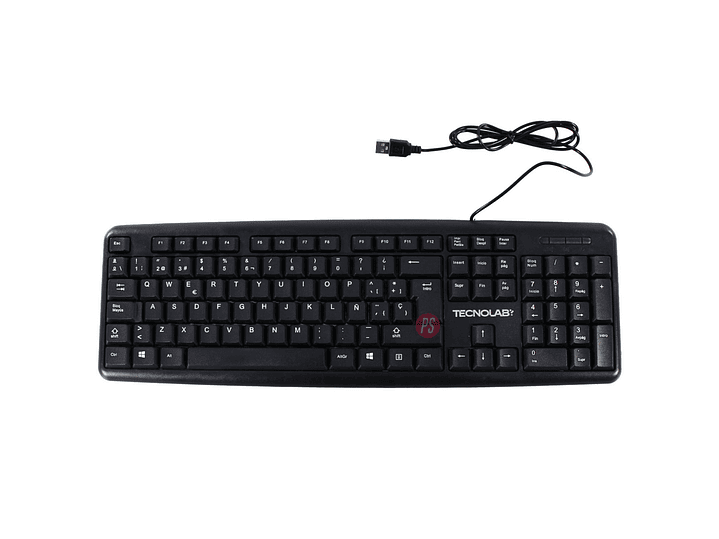 Teclado Alambrico USB Full Size 104 Teclas Estandar - PS 1