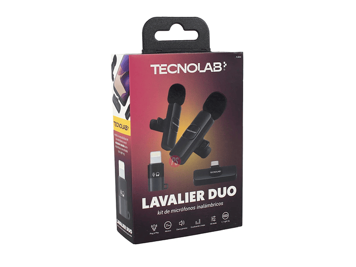 Kit 2 Microfonos Lavalier Inalambricos USB-C y Lightning - PS 5