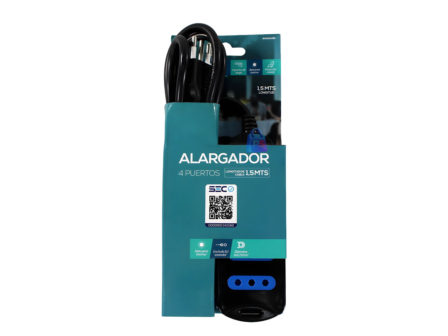 Alargador Electrico 4 Enchufes Certificado SEC Colores - PS 2