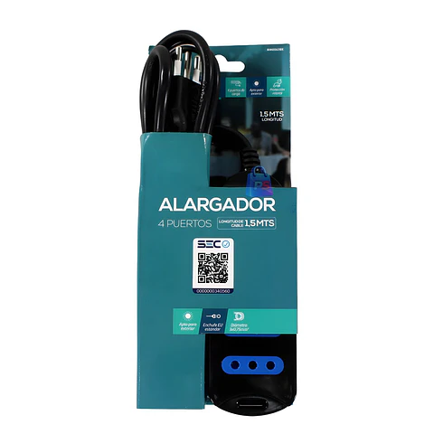 Alargador Electrico 4 Enchufes Certificado SEC Colores - PS