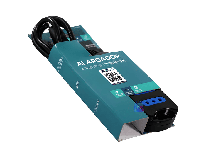 Alargador Electrico 4 Enchufes Certificado SEC Colores - PS 3