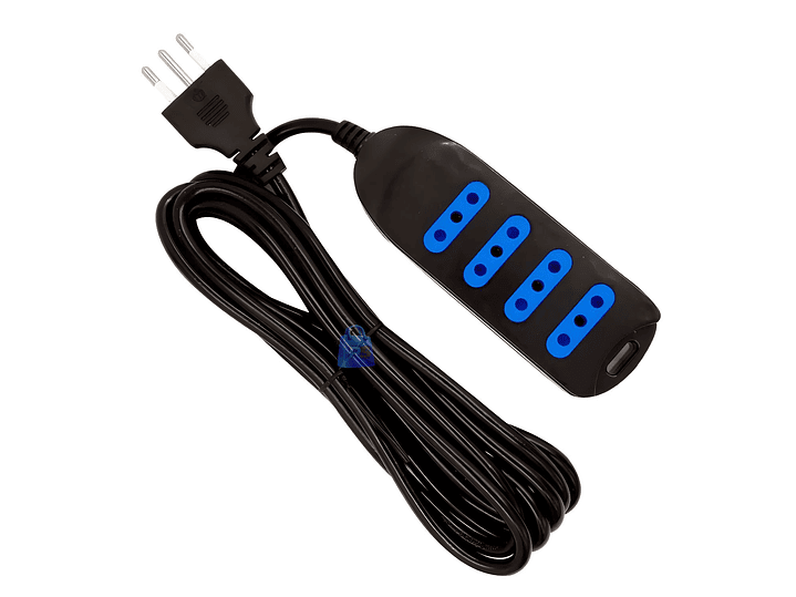 Alargador Electrico 4 Enchufes 5m SEC Colores - PS 1