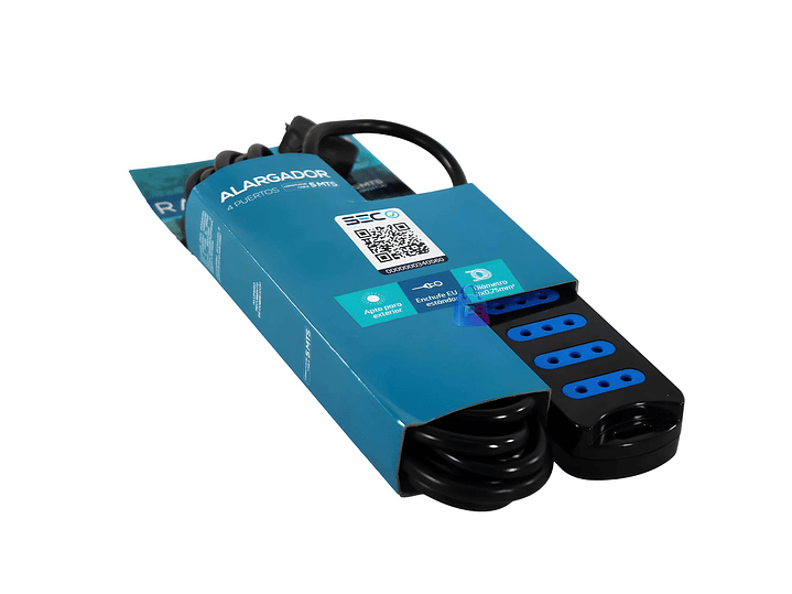 Alargador Electrico 4 Enchufes 5m SEC Colores - PS 3