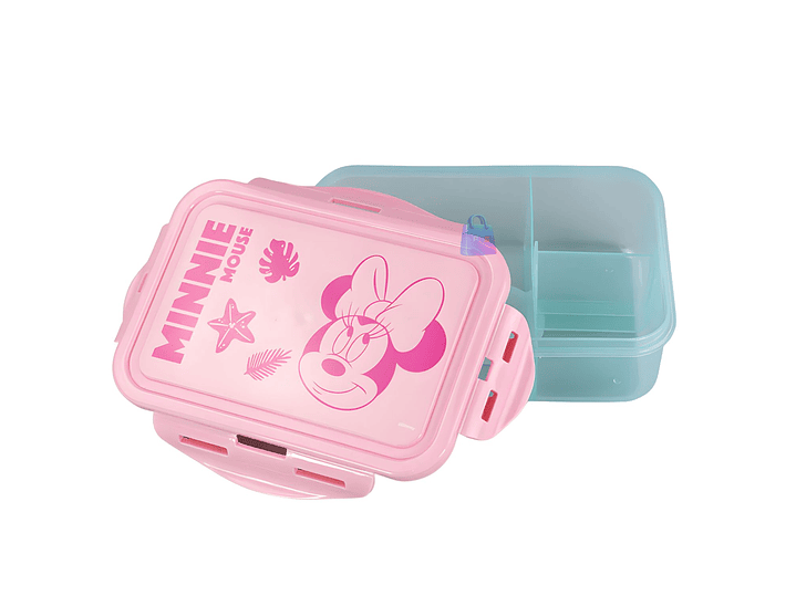 Hermético Minnie 700ml Divisiones + Cubiertos Minnie - PS 3