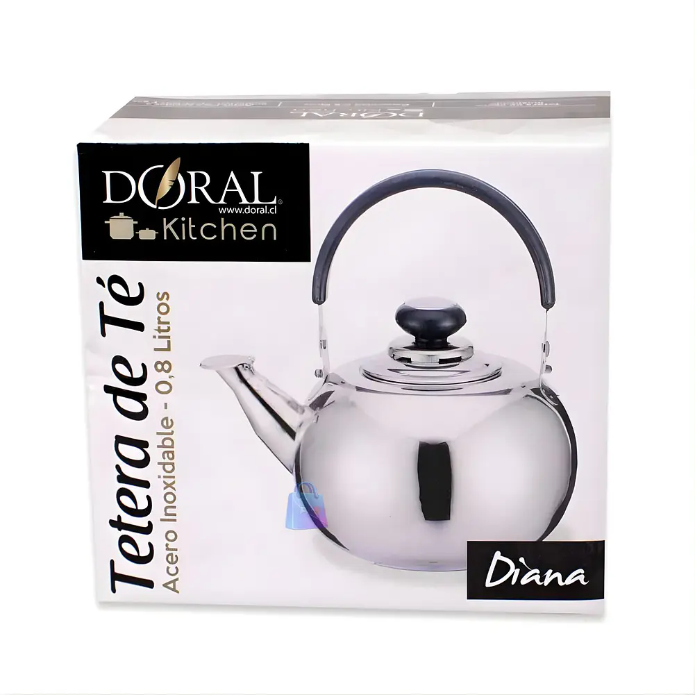 Tetera De Acero Inoxidable 800ml Color Acero - PS 3