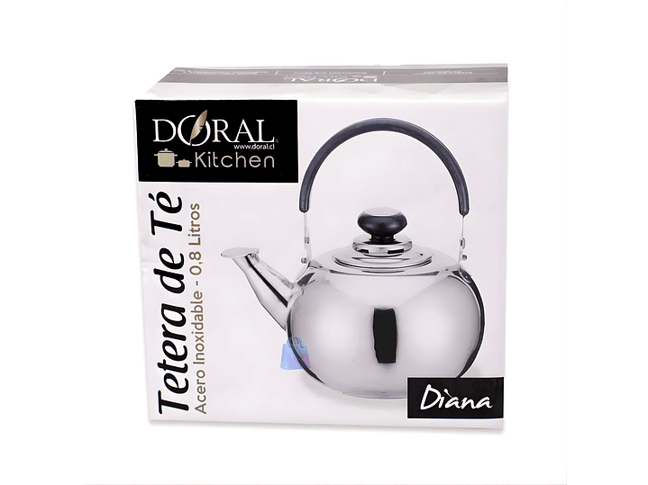 Tetera De Acero Inoxidable 800ml Color Acero - PS 3