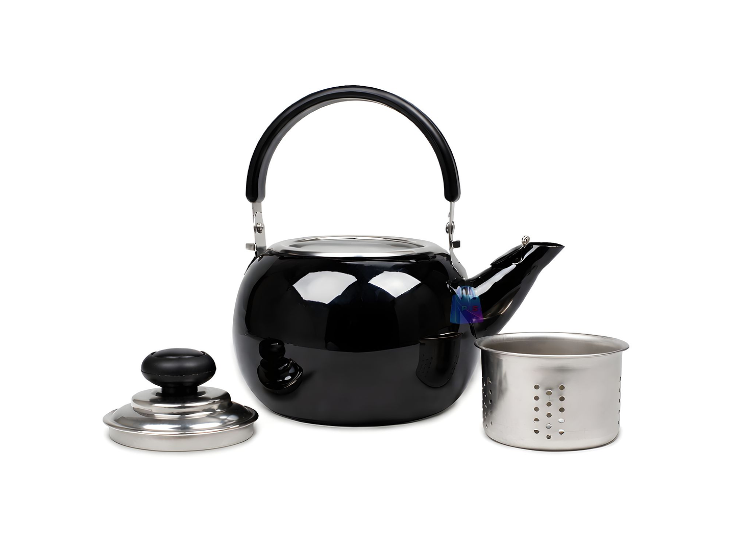 Tetera De Acero Inoxidable 800ml Color Negro - PS 1