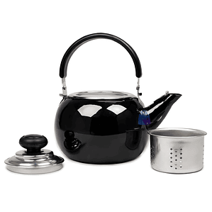 Tetera De Acero Inoxidable 800ml Color Negro - PS