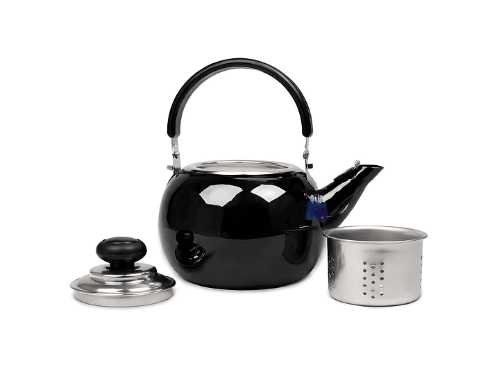 Tetera De Acero Inoxidable 800ml Color Negro - PS 1