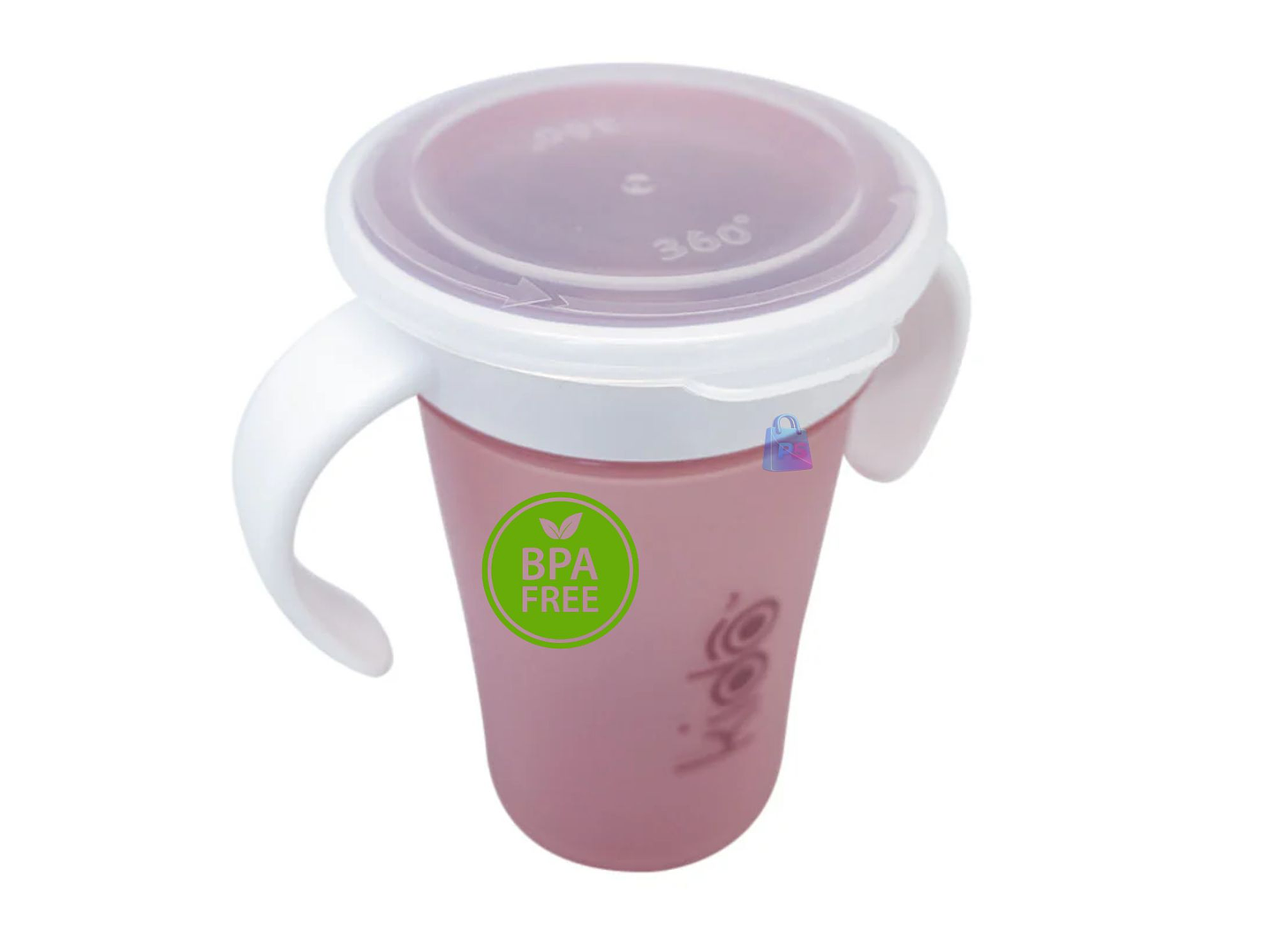 Vaso 360 Antiderrame Kido 280ml con Asas Bebé Colores - PS 3