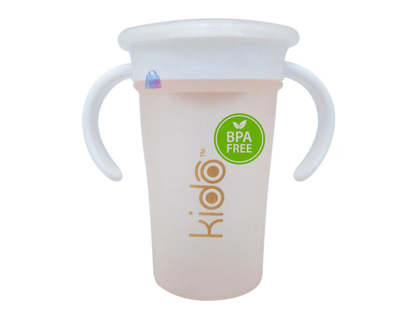 Vaso 360 Antiderrame Kido 280ml con Asas Bebé Colores - PS 9
